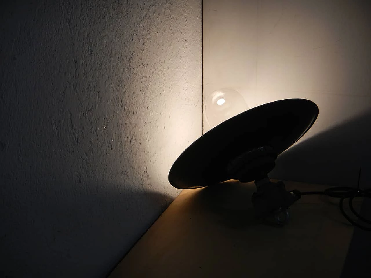 Metal and glass outdoor hanging lamp, 1940s 11