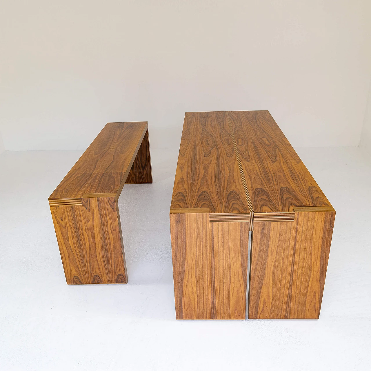 Walnut desk with dactyl, 1960s 27