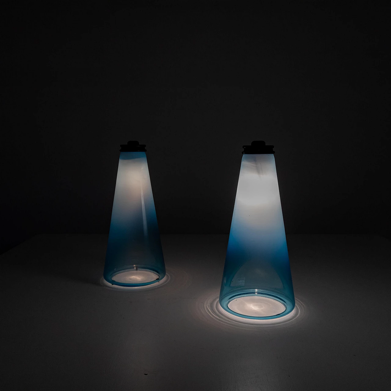 Pair of Cono table lamps by Ezio Didone for Arteluce, 1970s 10