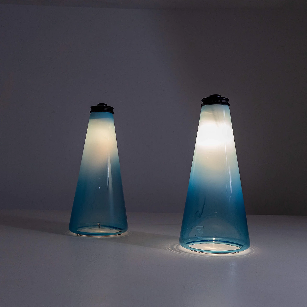 Pair of Cono table lamps by Ezio Didone for Arteluce, 1970s 11