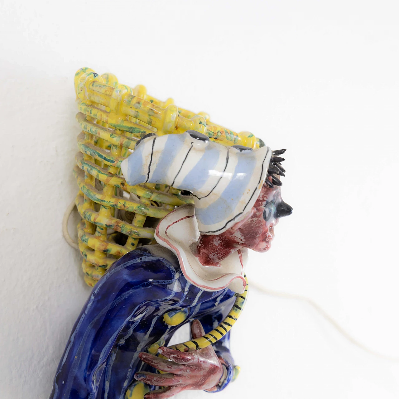 Lampada da muro Arlecchino in ceramica San Polo Italia, anni '80 6