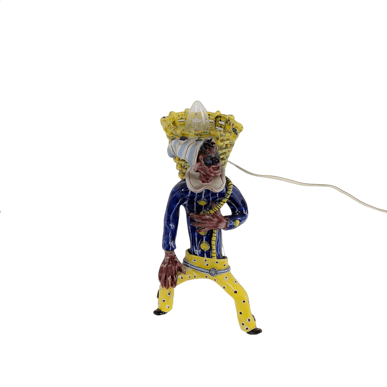 Lampada da muro Arlecchino in ceramica San Polo Italia, anni '80 9