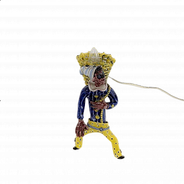 Lampada da muro Arlecchino in ceramica San Polo Italia, anni '80