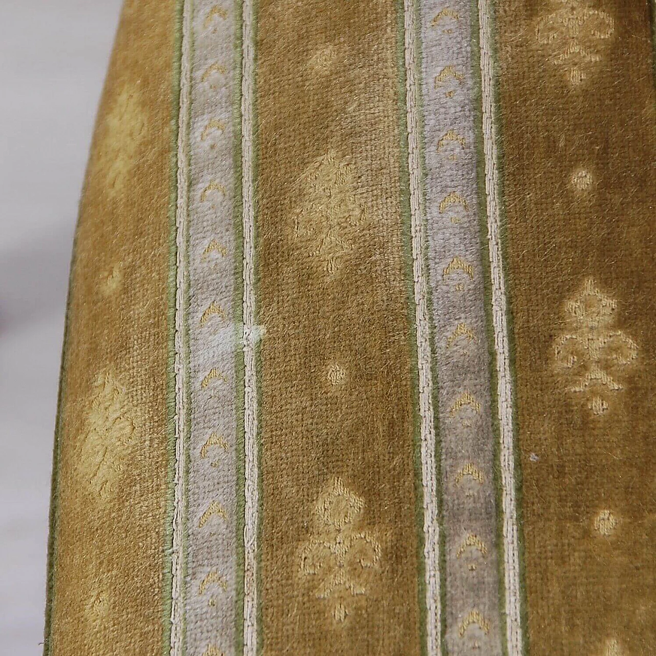 8 Sedie Art Déco in legno e velluto, anni '40 12