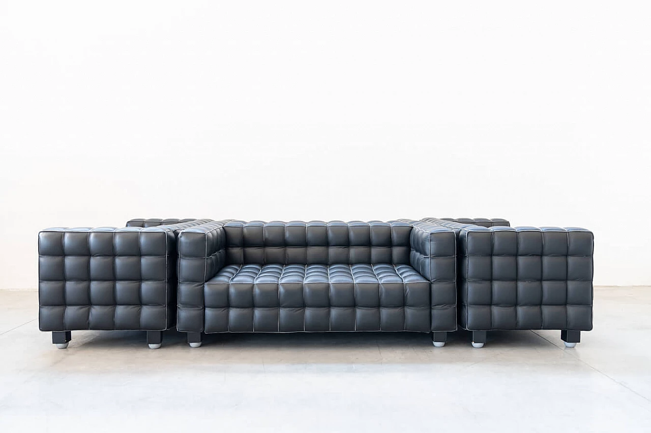 4 Kubus sofas by Josef Hoffmann for Wittmann, 1980s 8