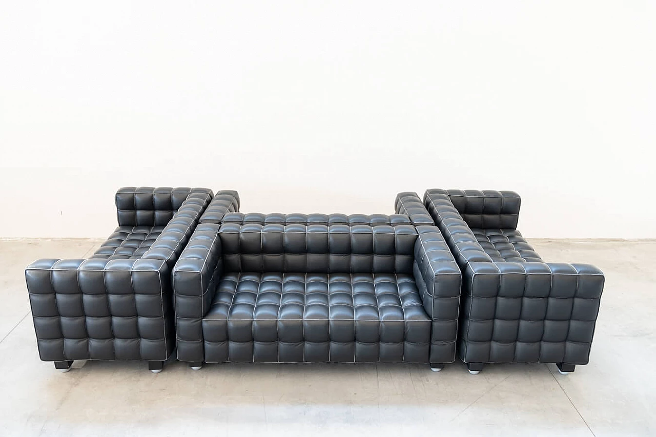 4 Kubus sofas by Josef Hoffmann for Wittmann, 1980s 9
