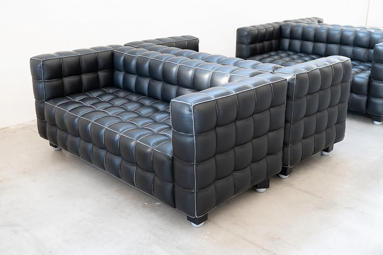 4 Divani Kubus di Josef Hoffmann per Wittmann, anni '80 21