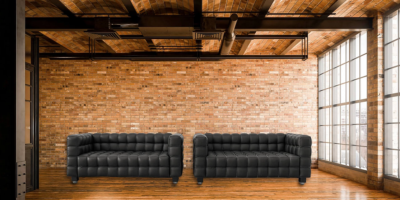 4 Divani Kubus di Josef Hoffmann per Wittmann, anni '80 22