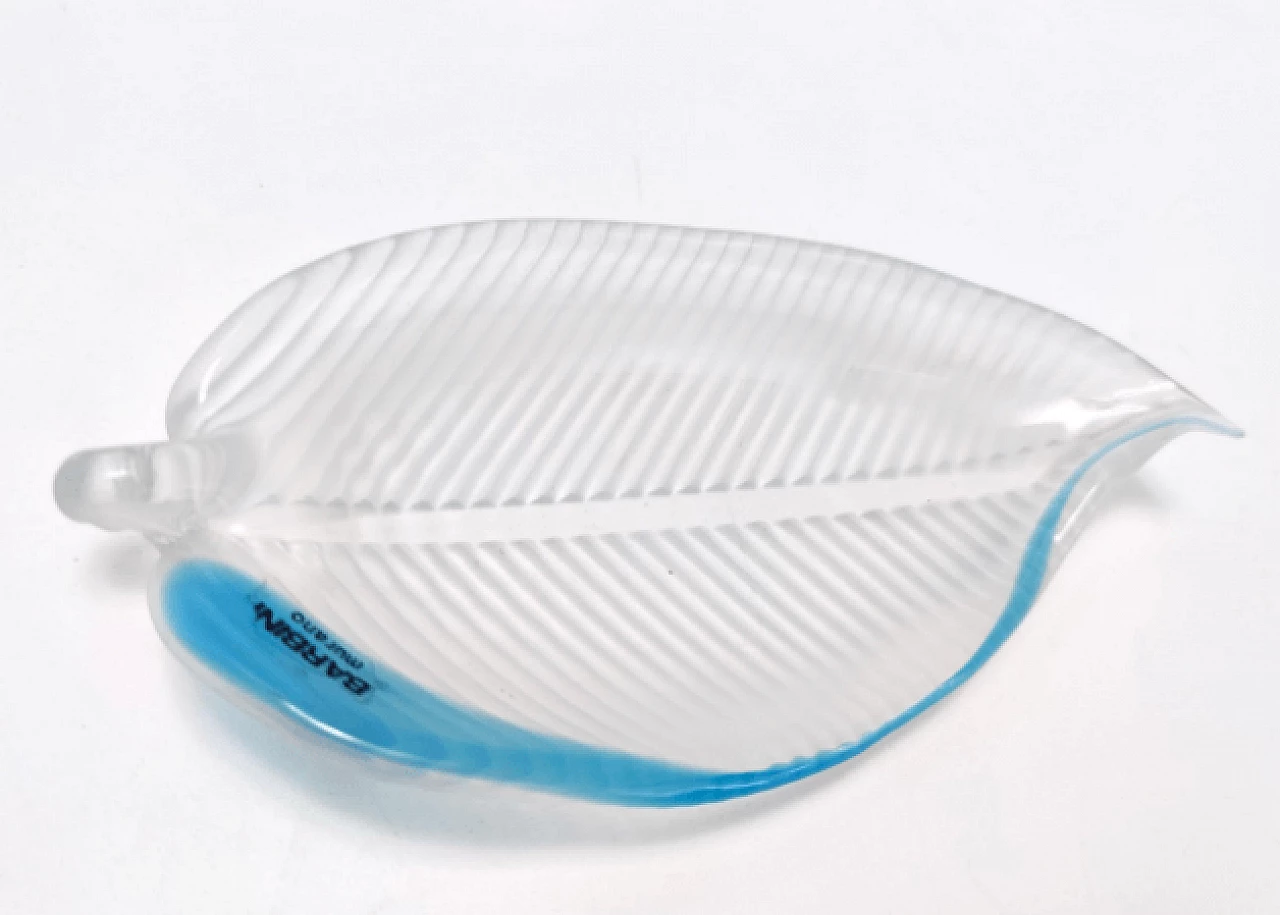 Leaf-shaped glass valet tray by Alfredo Barbini, 1970s 6