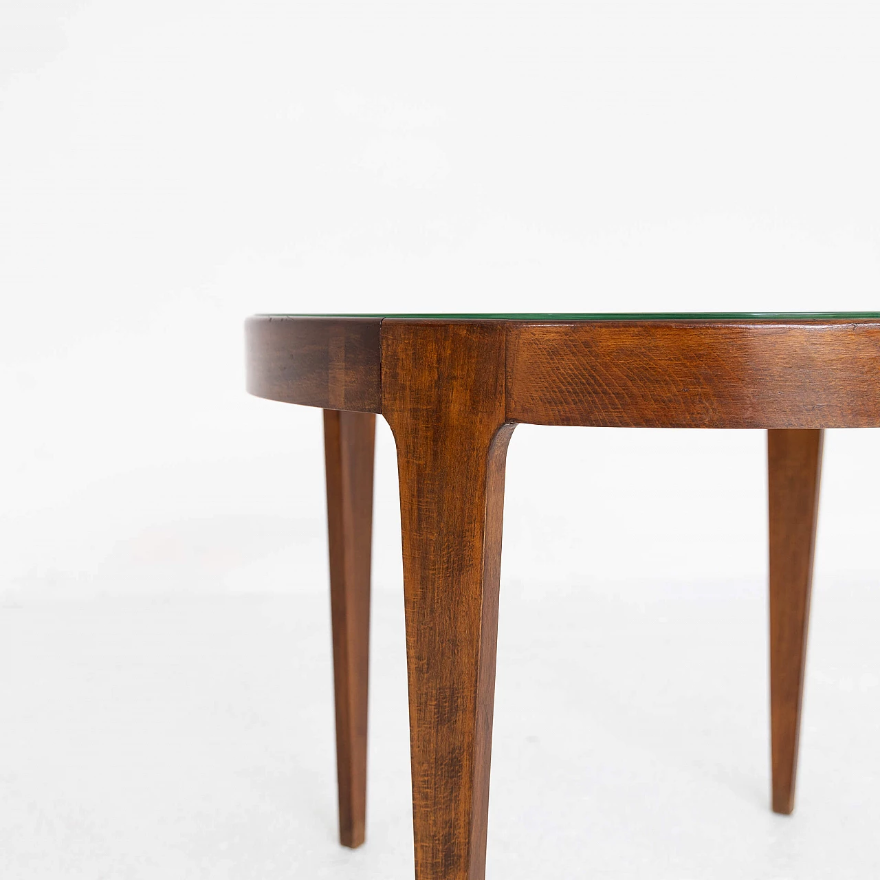 Beech coffee table with glass top, 1950s 2