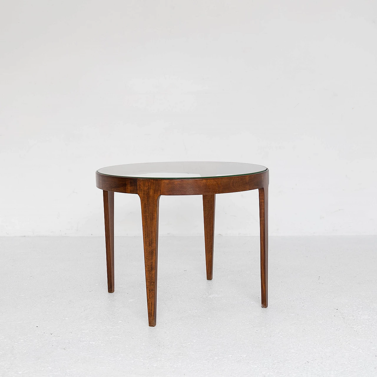 Beech coffee table with glass top, 1950s 5
