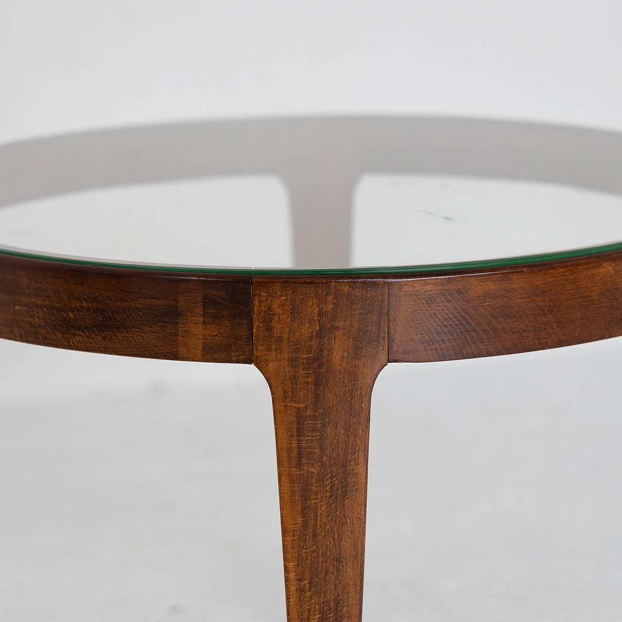 Beech coffee table with glass top, 1950s 6