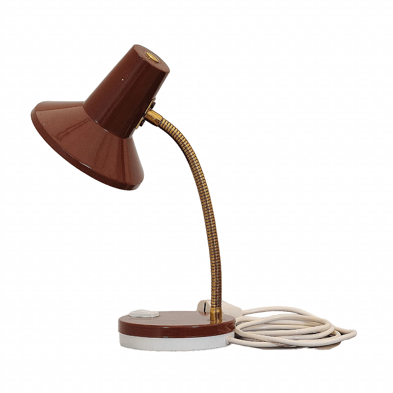 German brown bakelite table lamp, 1970s 1