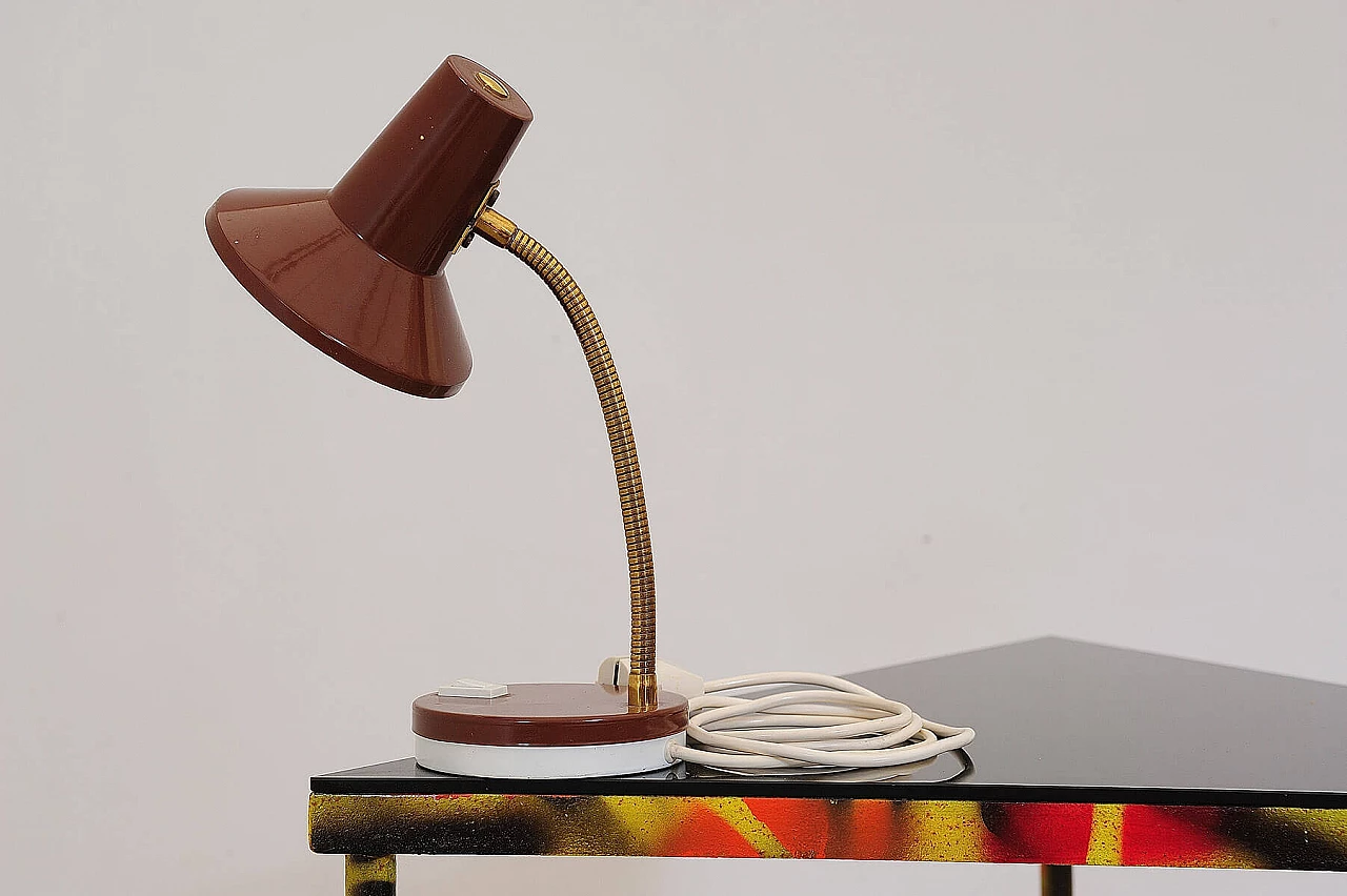 German brown bakelite table lamp, 1970s 2
