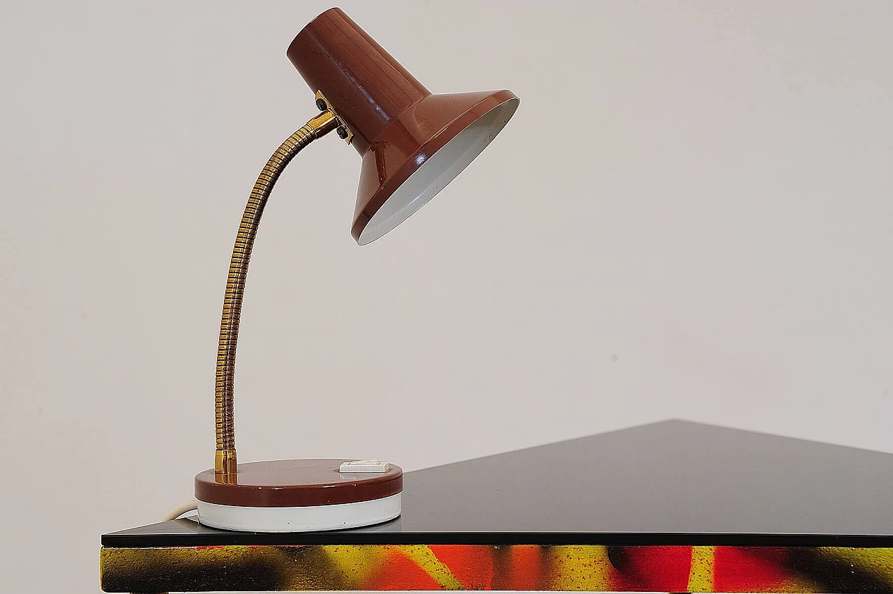 German brown bakelite table lamp, 1970s 3