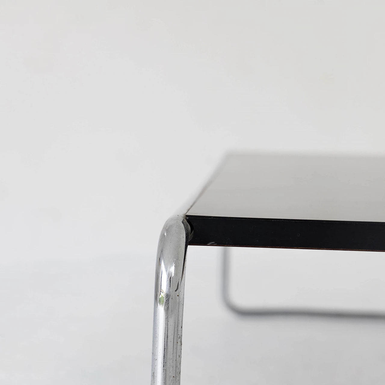 Pair of Laccio Black side tables by Marcel Breuer for Gavina, 1970s 1