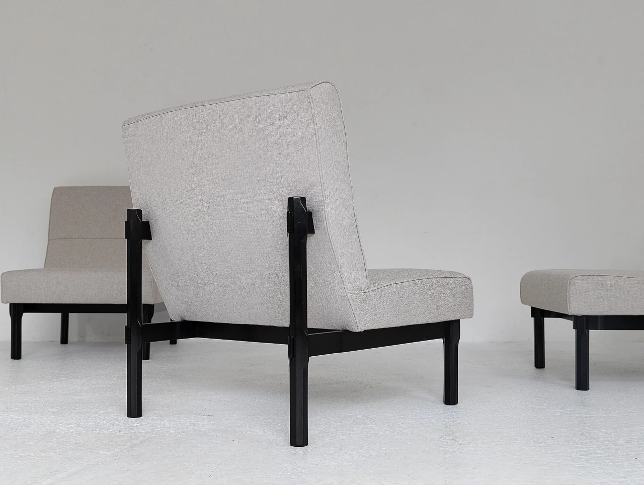 4 Lacquered wood 869 armchairs by Ico Parisi for Cassina, 1950s 9