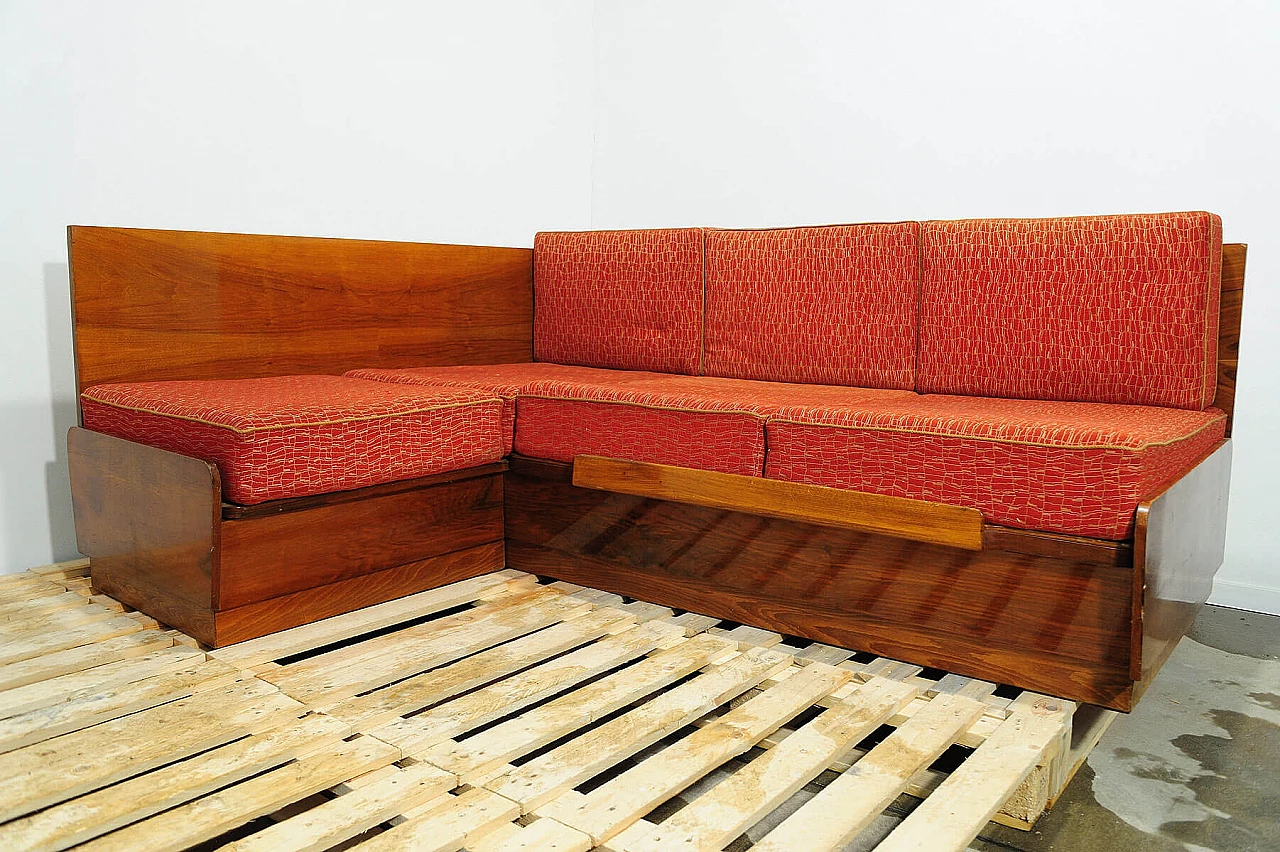 Divano letto angolare di Jindřich Halabala per UP Zavody, anni '50 2