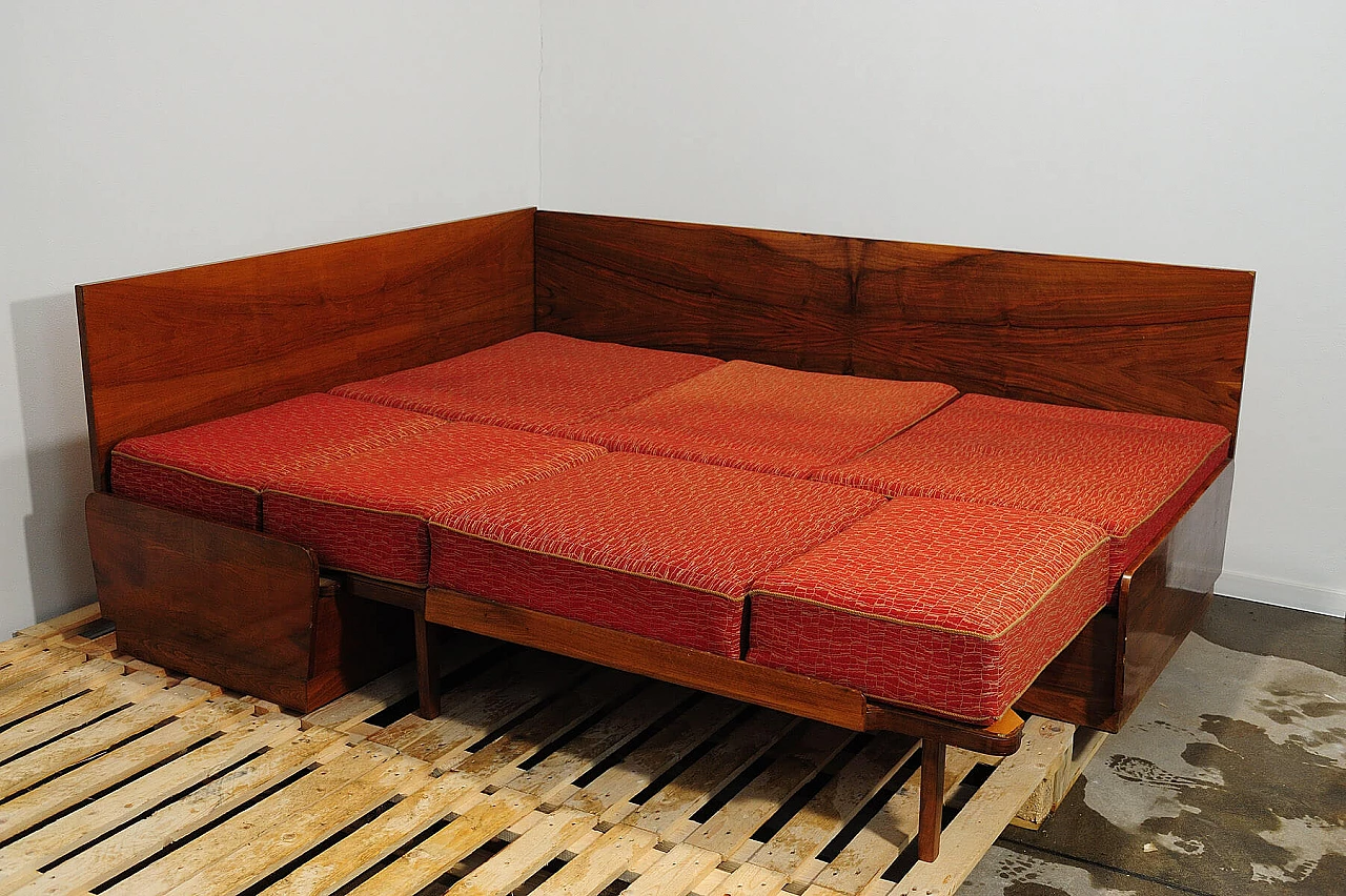 Divano letto angolare di Jindřich Halabala per UP Zavody, anni '50 16