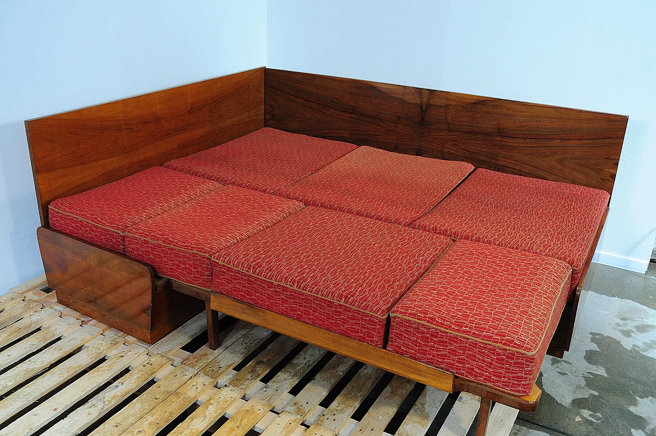 Divano letto angolare di Jindřich Halabala per UP Zavody, anni '50 27