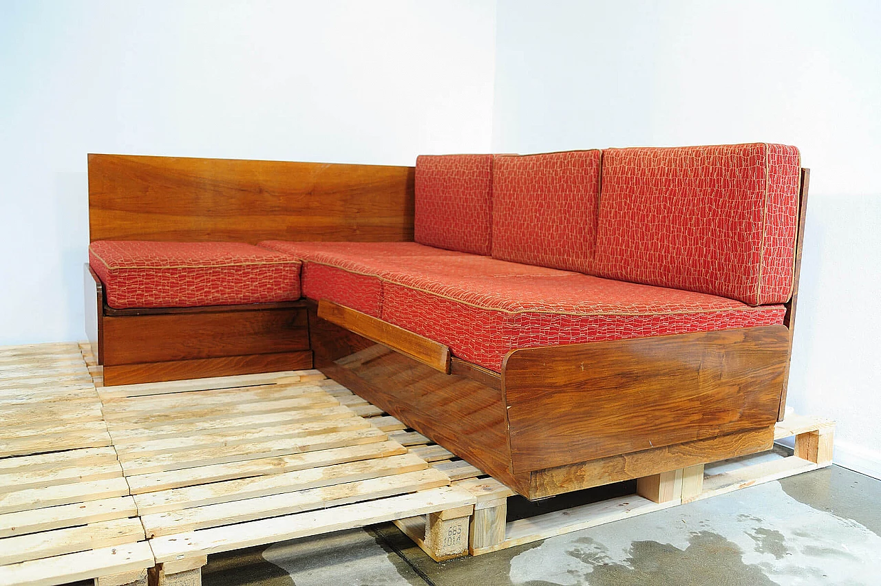 Divano letto angolare di Jindřich Halabala per UP Zavody, anni '50 31