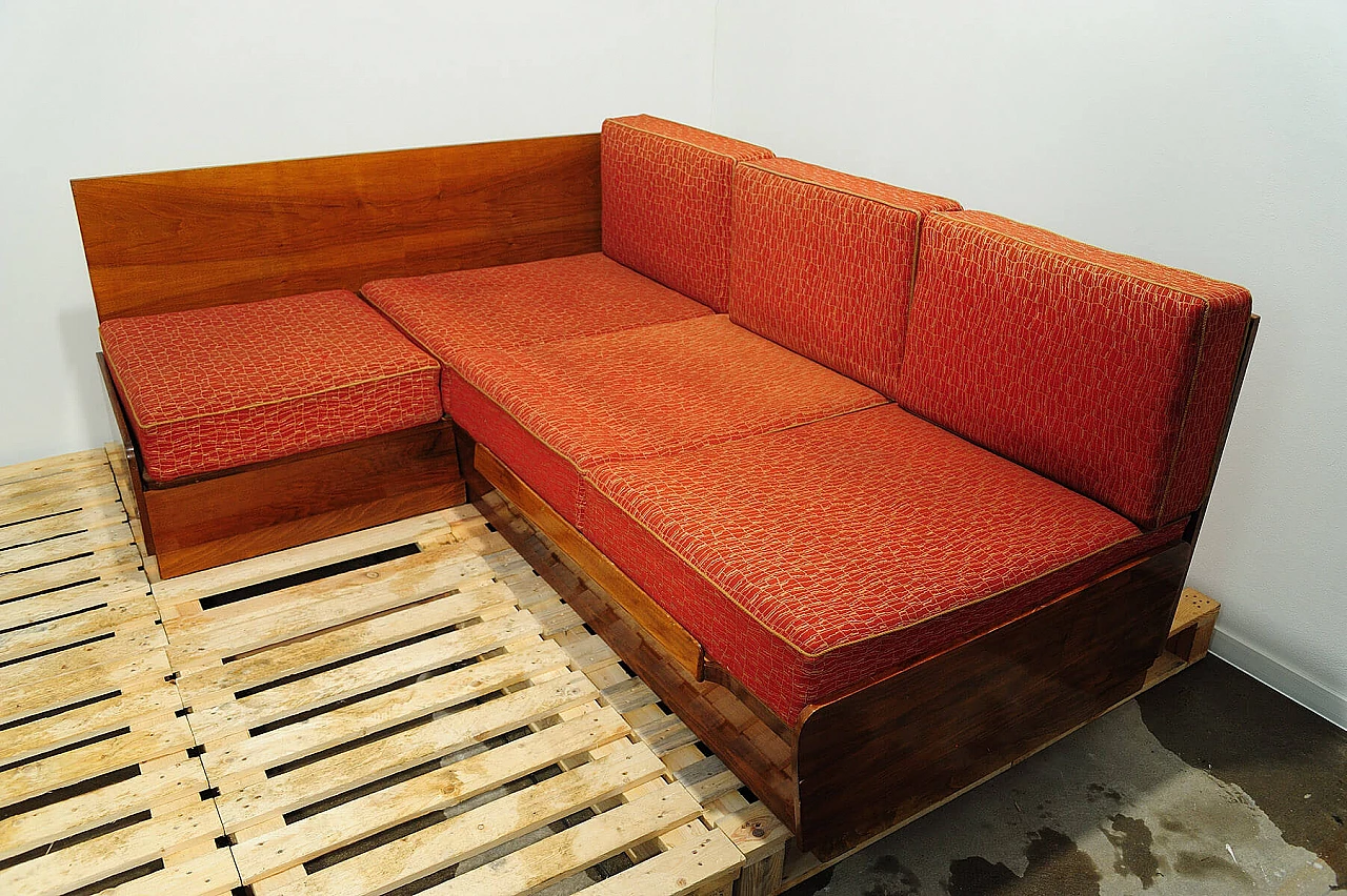 Divano letto angolare di Jindřich Halabala per UP Zavody, anni '50 33