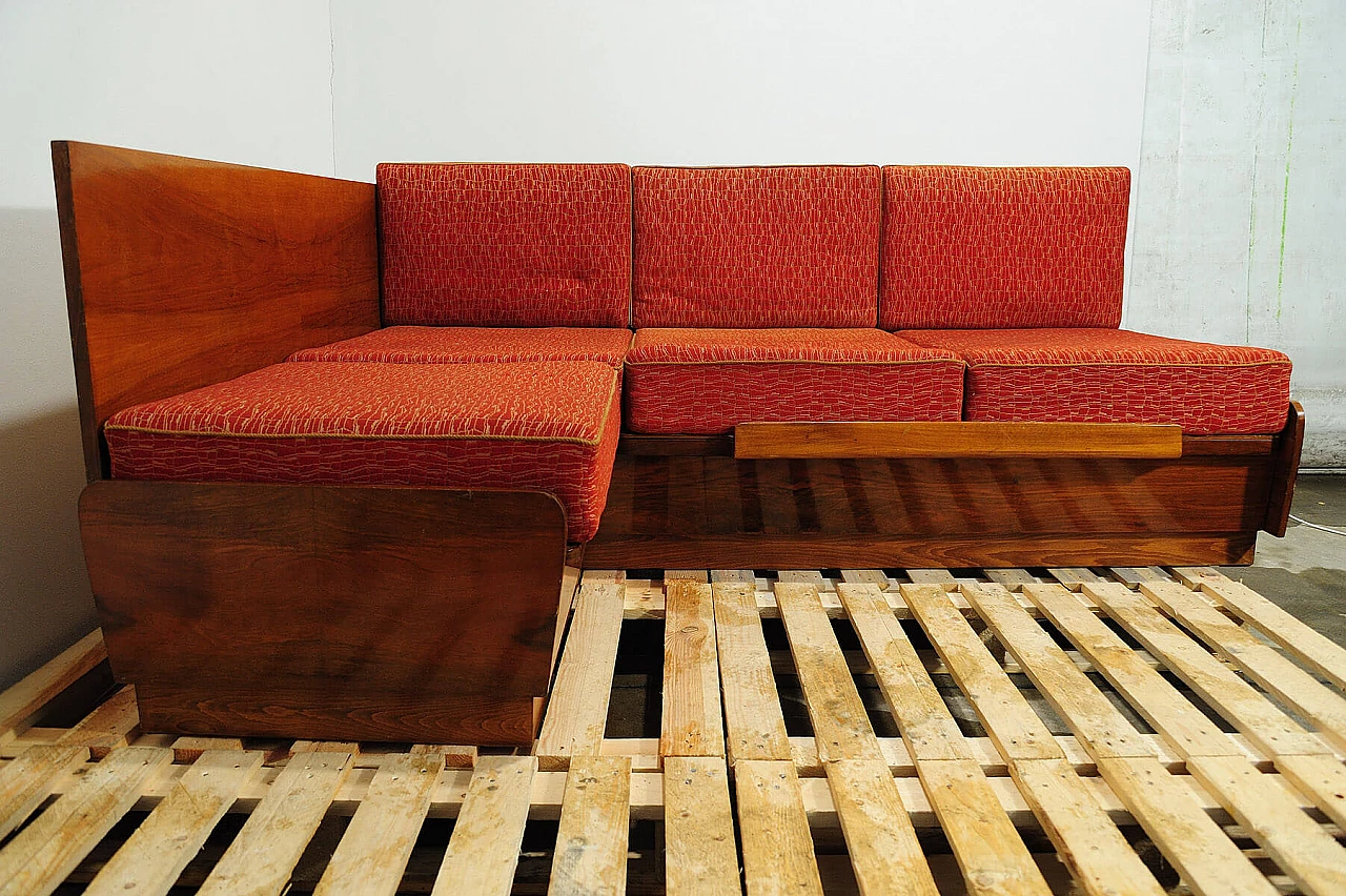 Divano letto angolare di Jindřich Halabala per UP Zavody, anni '50 34