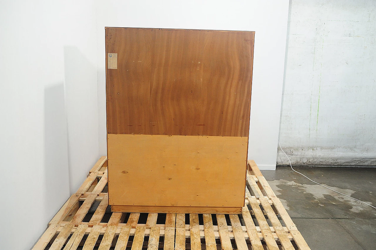 Libreria in noce con vetrina di Setona, anni '50 17