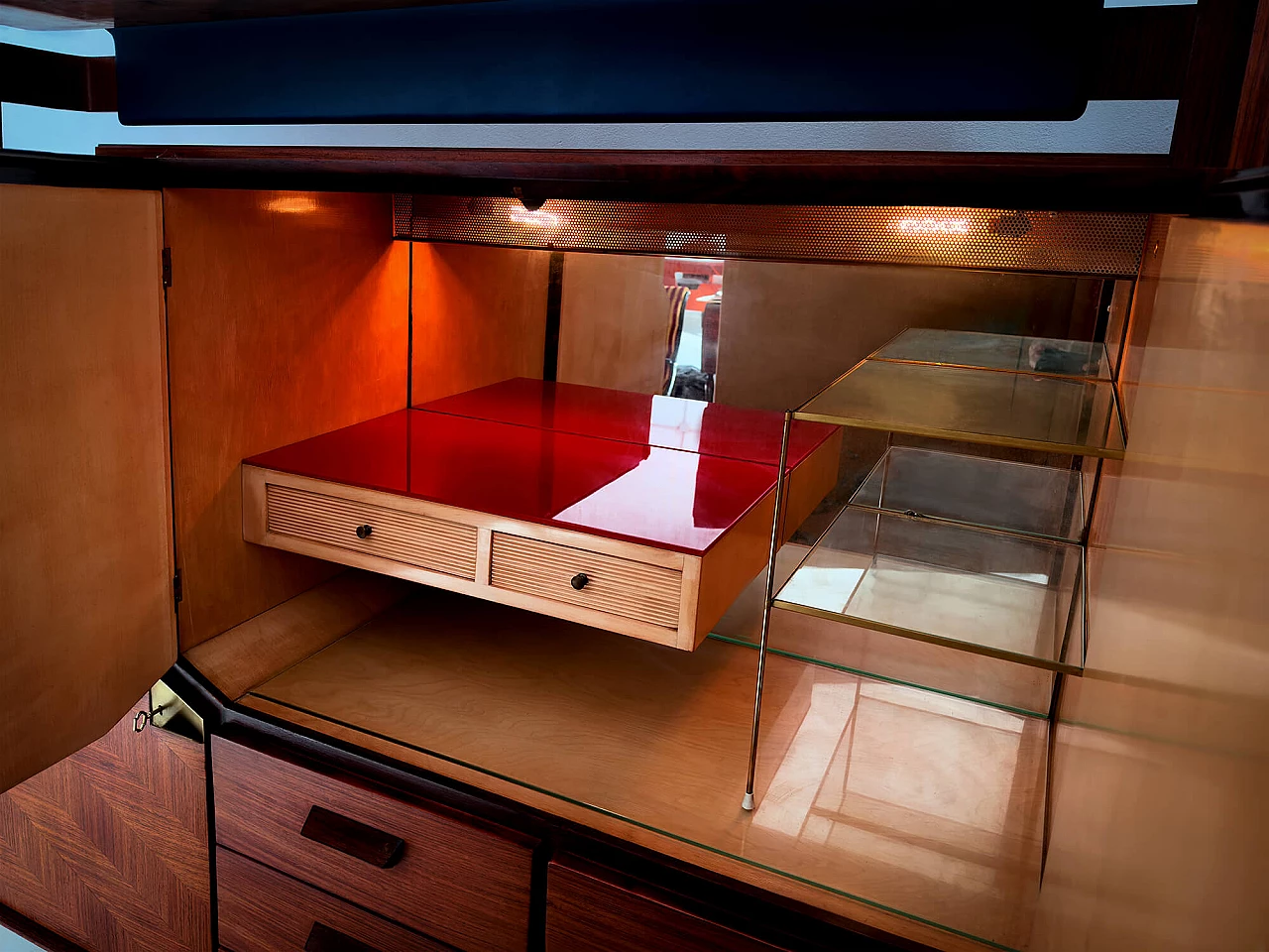 Sideboard with bar compartment by La Permanente Mobili Cantù, 1950s 10