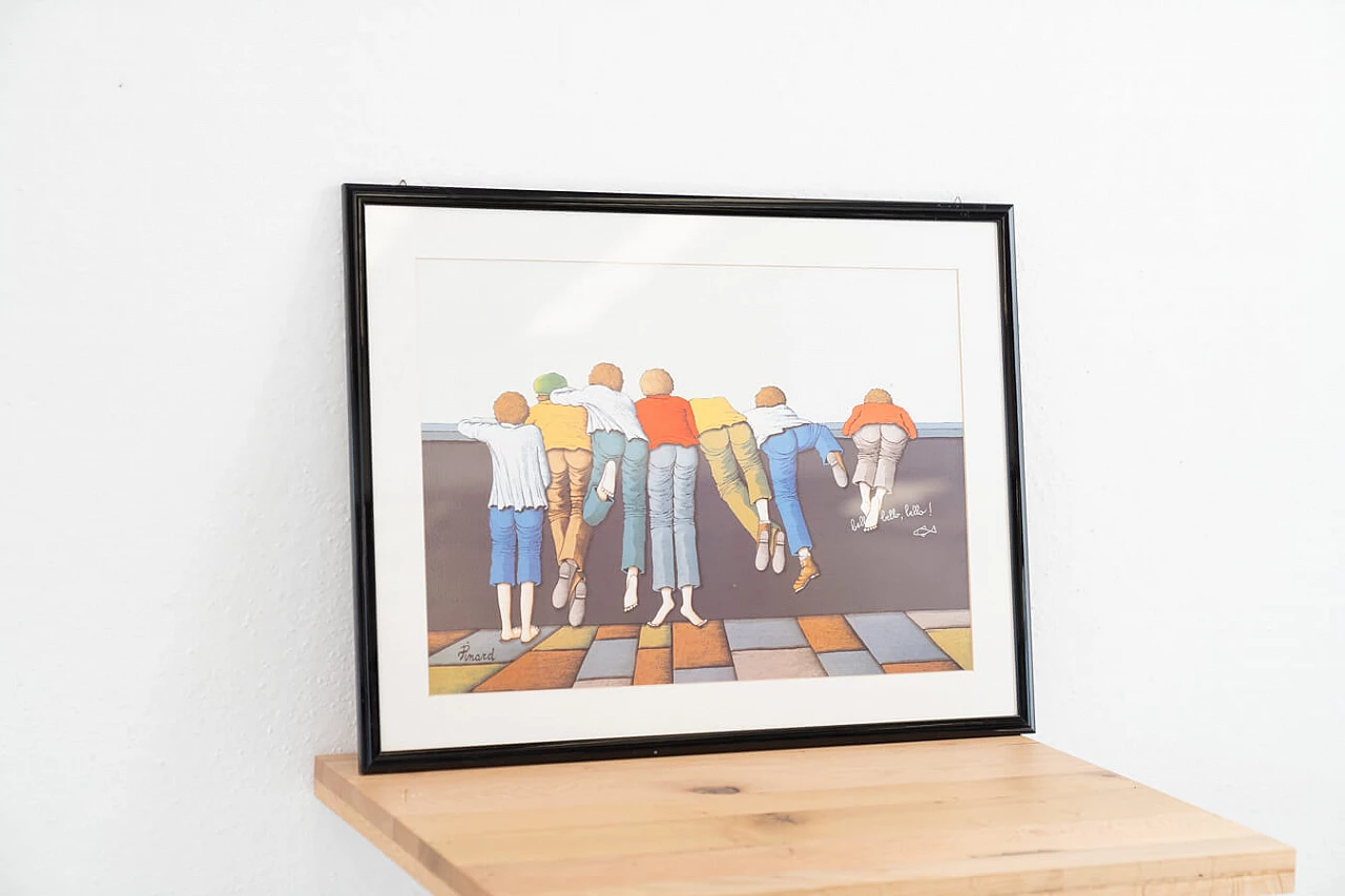 Colourful print of children climbing, 2000 3