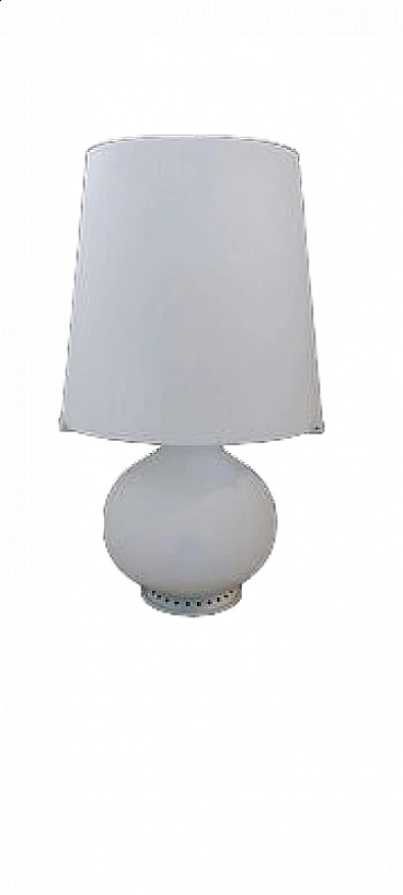 Table lamp 1853 in milky glass by Max Ingrand for Fontana Arte, 1954