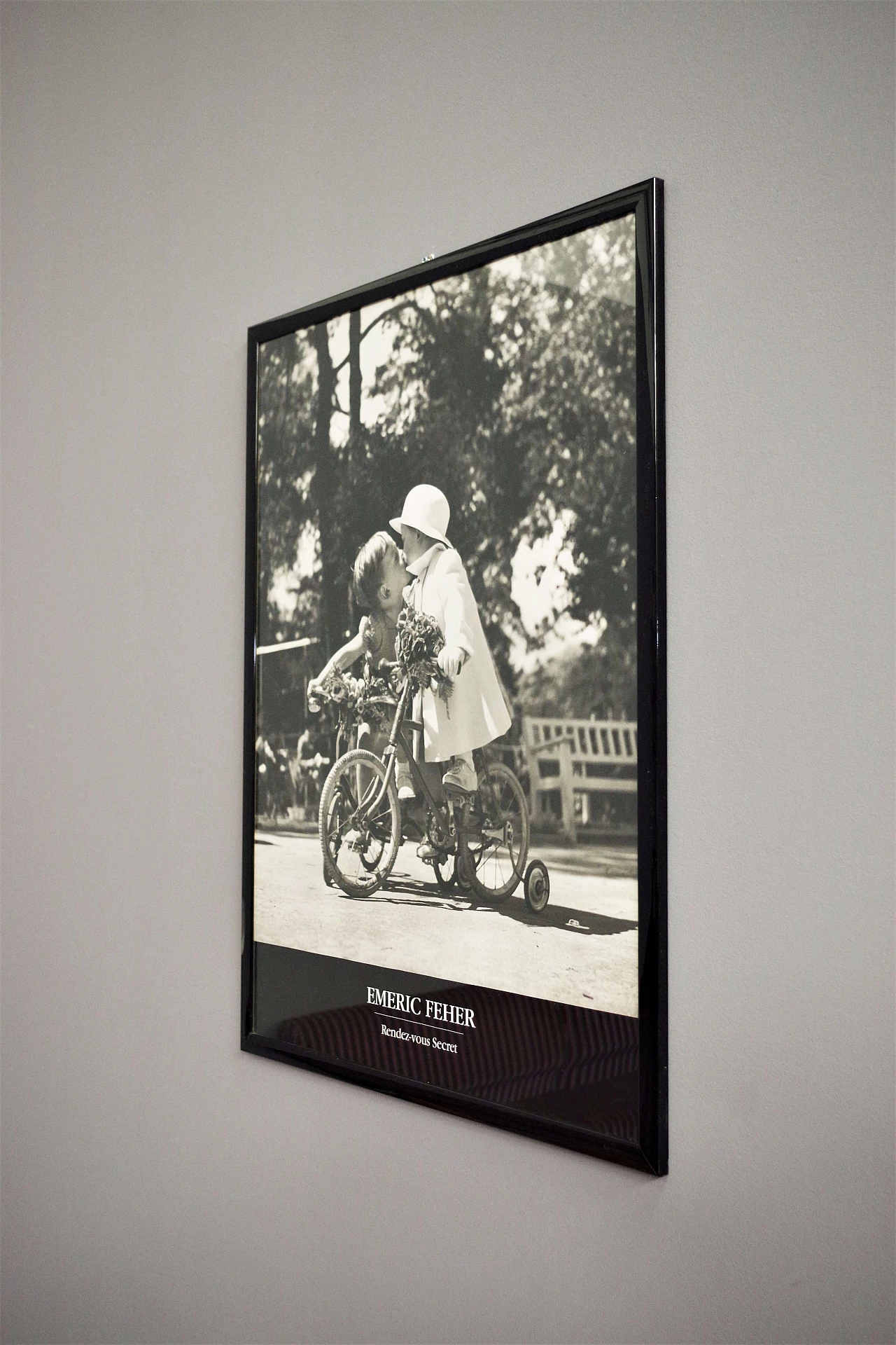 Black and white print of children on tricycle, 2000 9