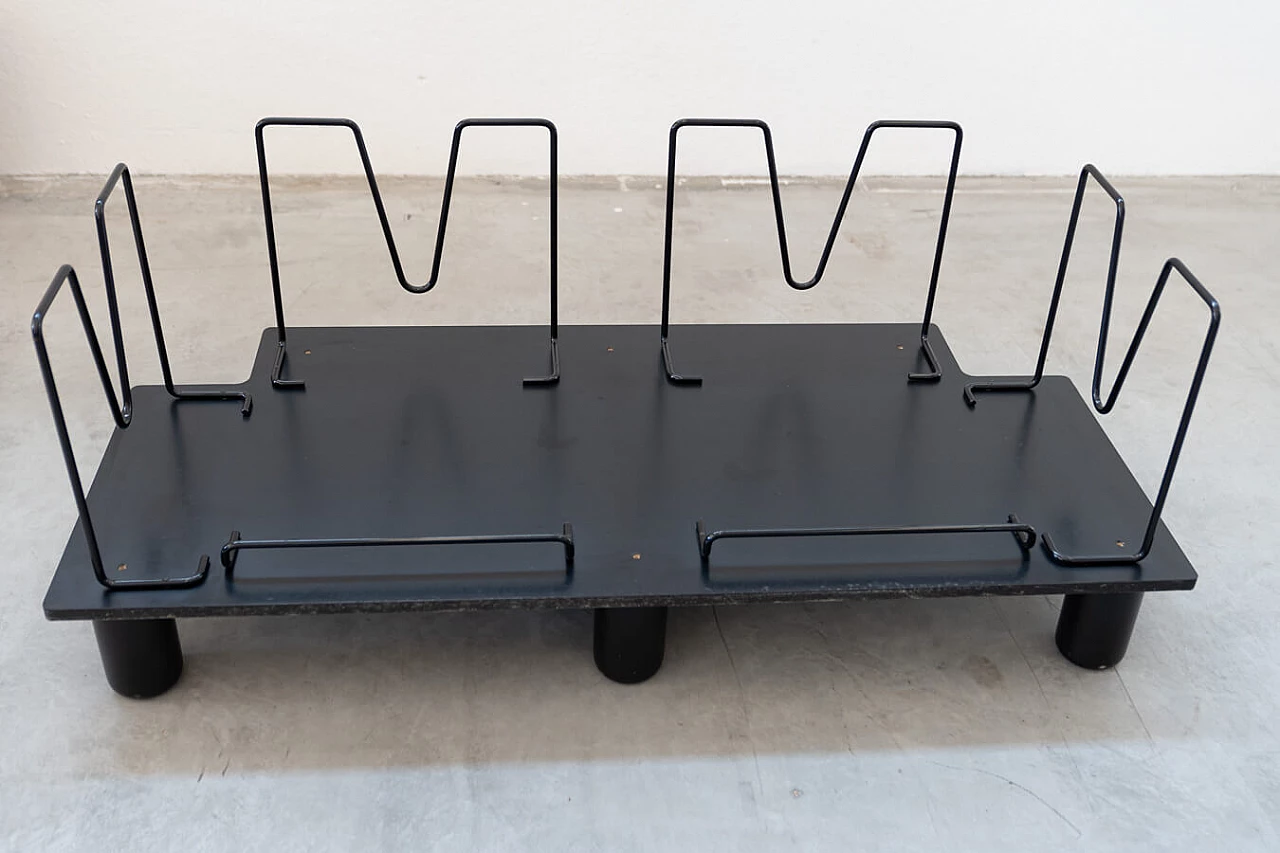 Coppia di divani e pouf Techniform in pelle arancione di Mario Marenco per Arflex, anni '70 1373401