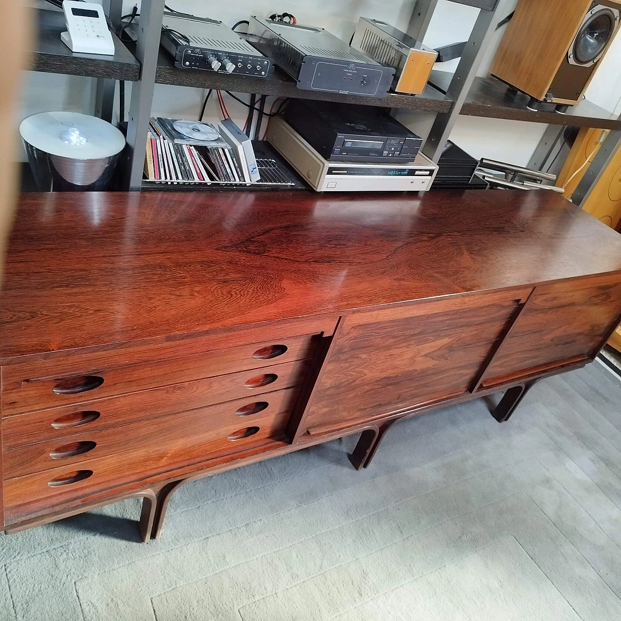 Rosewood sideboard by Gianfranco Frattini for Bernini, 1960s 2