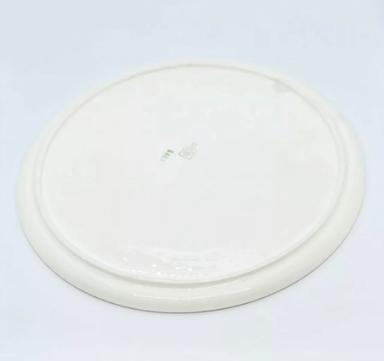 Art Deco round spritzdekor porcelain tray, 1940s 12