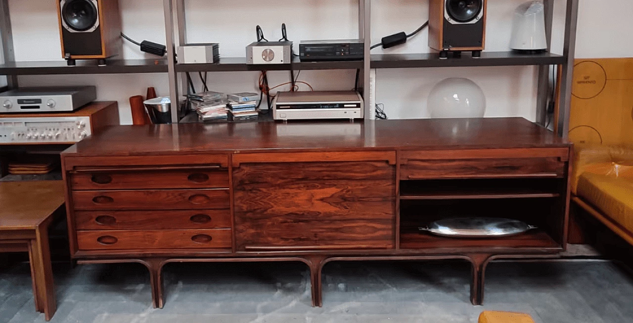 Rosewood sideboard by Gianfranco Frattini for Bernini, 1960s 4