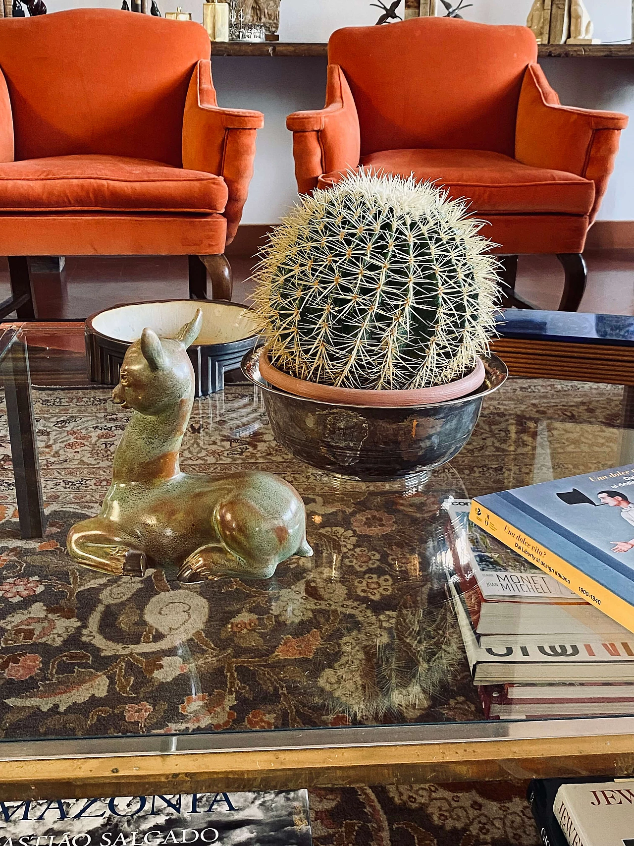 Ceramic crouching deer by Giovanni Gariboldi for Richard Ginori, 1940s 4