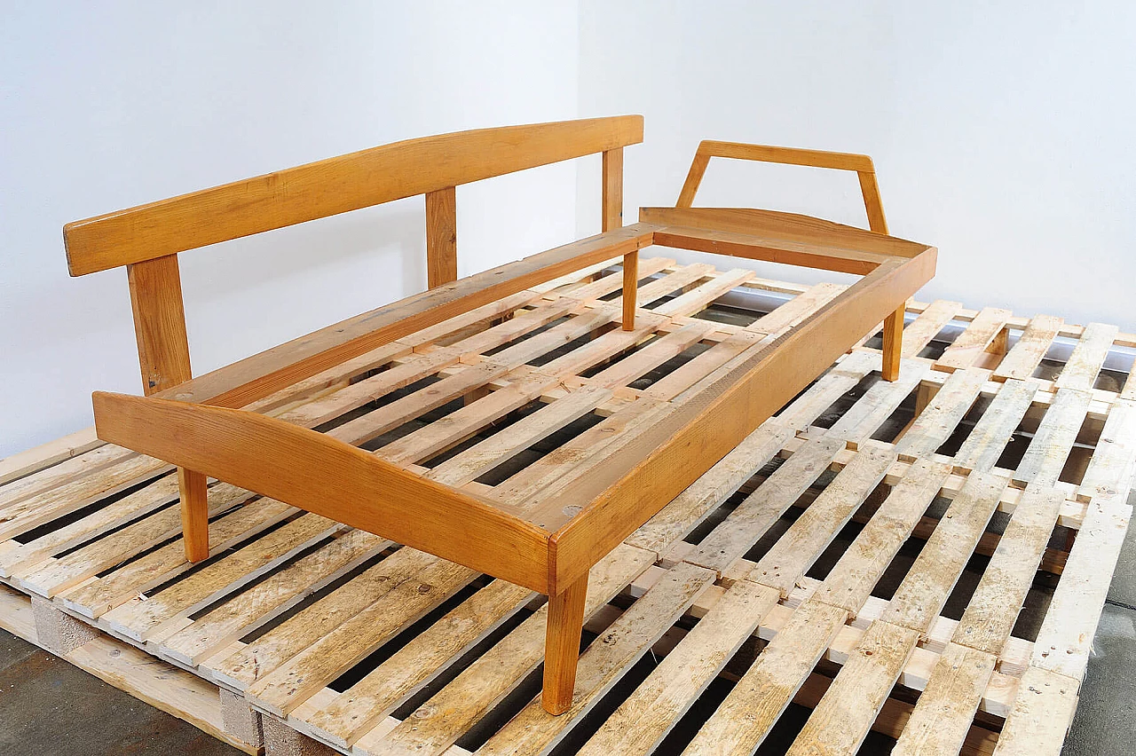 Divano letto cecoslovacco in faggio, anni '60 6