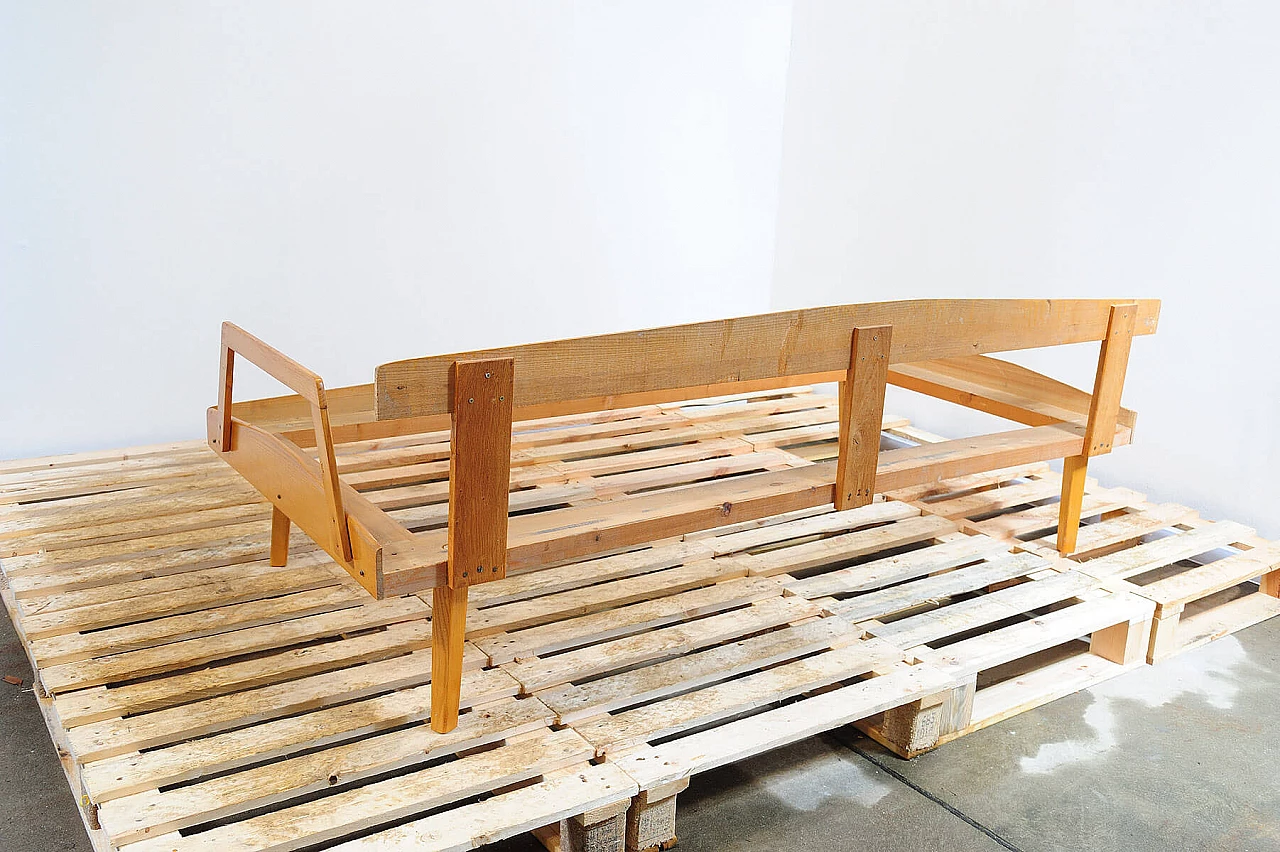 Divano letto cecoslovacco in faggio, anni '60 10