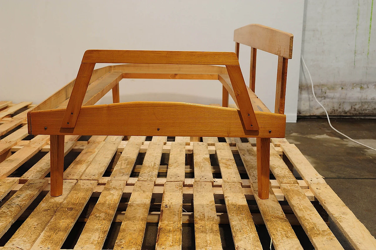 Divano letto cecoslovacco in faggio, anni '60 11