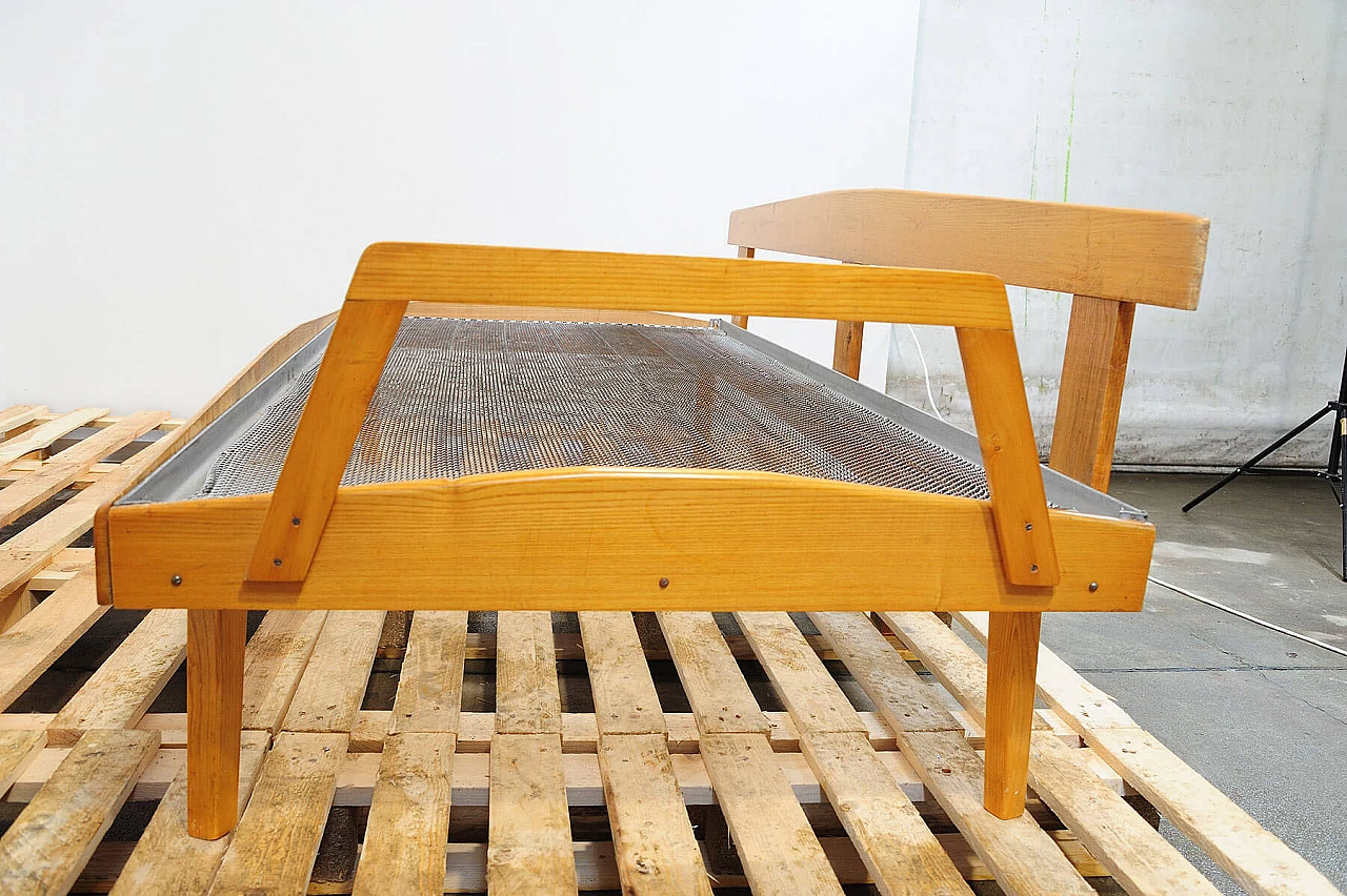 Divano letto cecoslovacco in faggio, anni '60 12