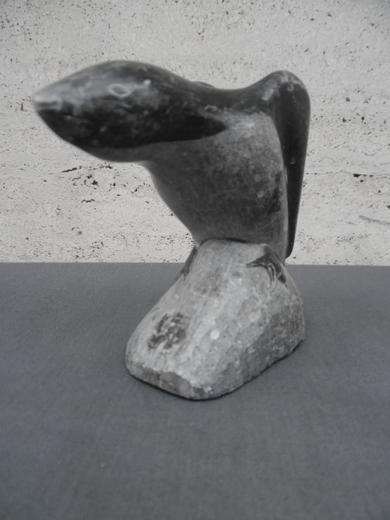 Inuit stone penguin sculpture by Canada Eskimo Art Esquimau, 1970s 1