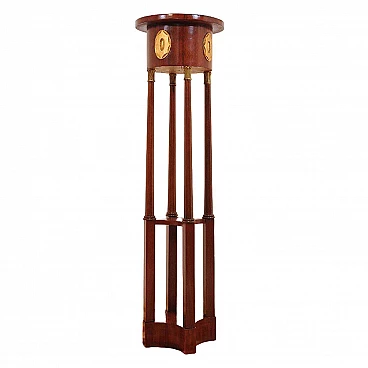 Fioriera in noce con decori dorati della Secessione Viennese, anni '10