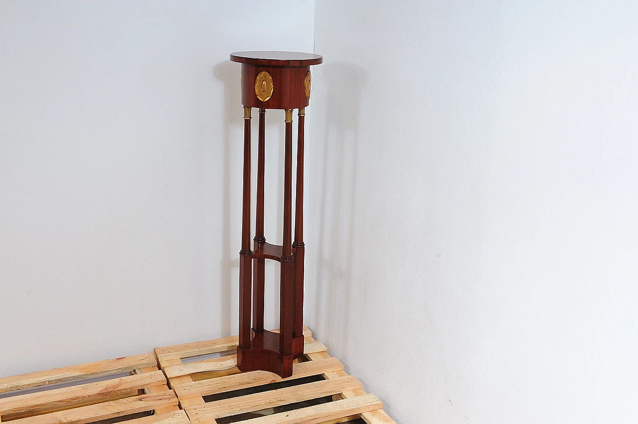 Viennese Secession walnut planter with gilded decoration, 1910s 2