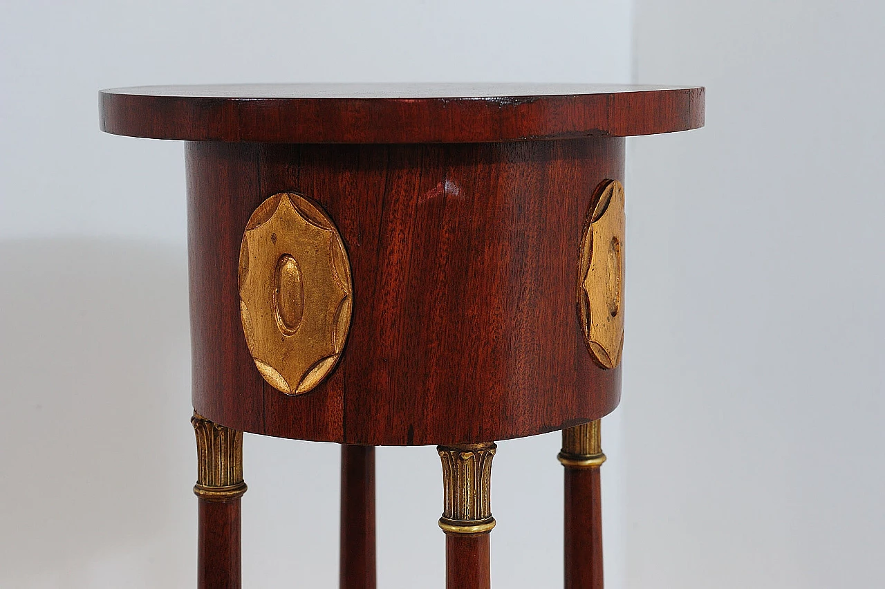 Viennese Secession walnut planter with gilded decoration, 1910s 4