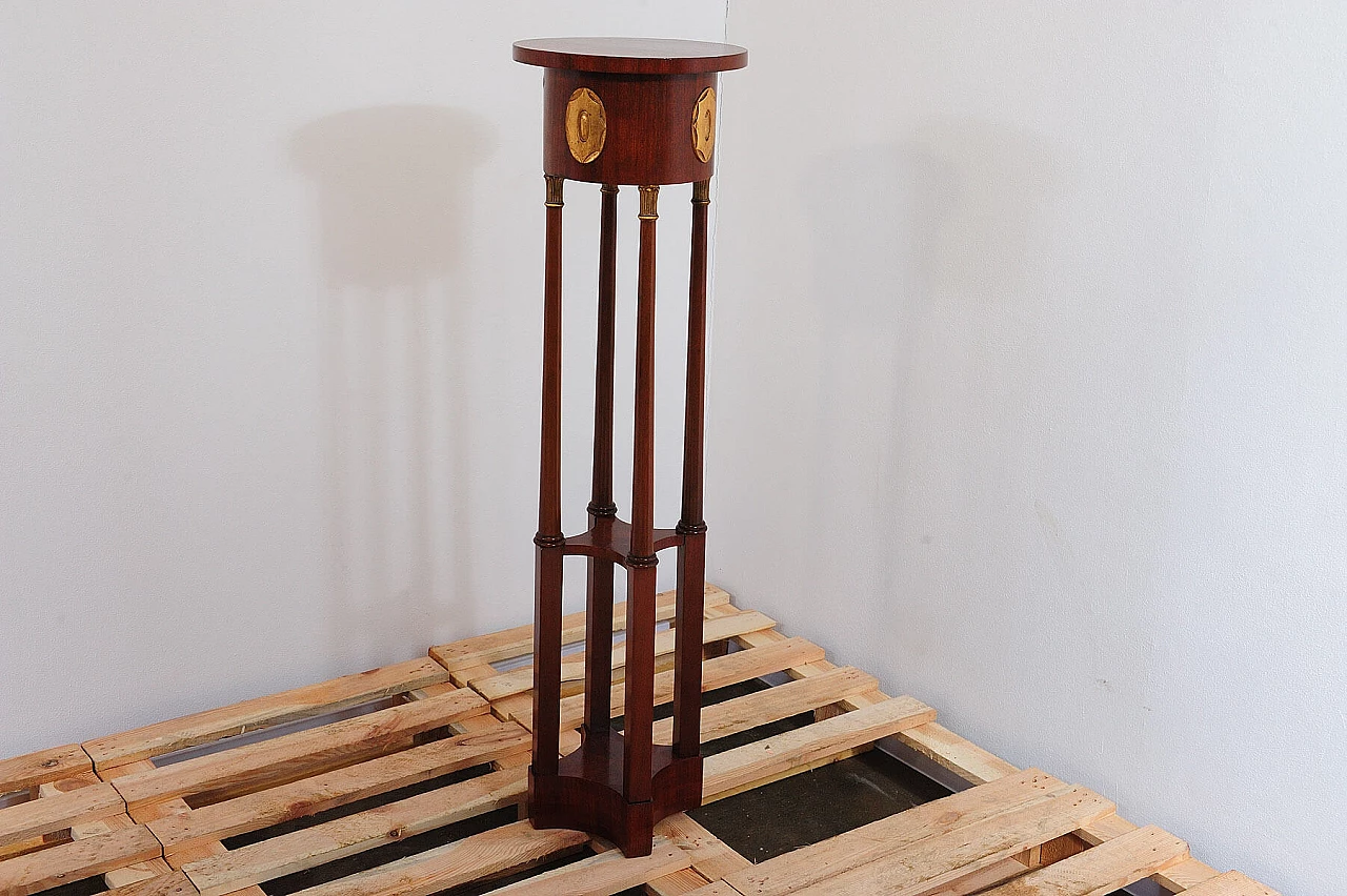 Viennese Secession walnut planter with gilded decoration, 1910s 6