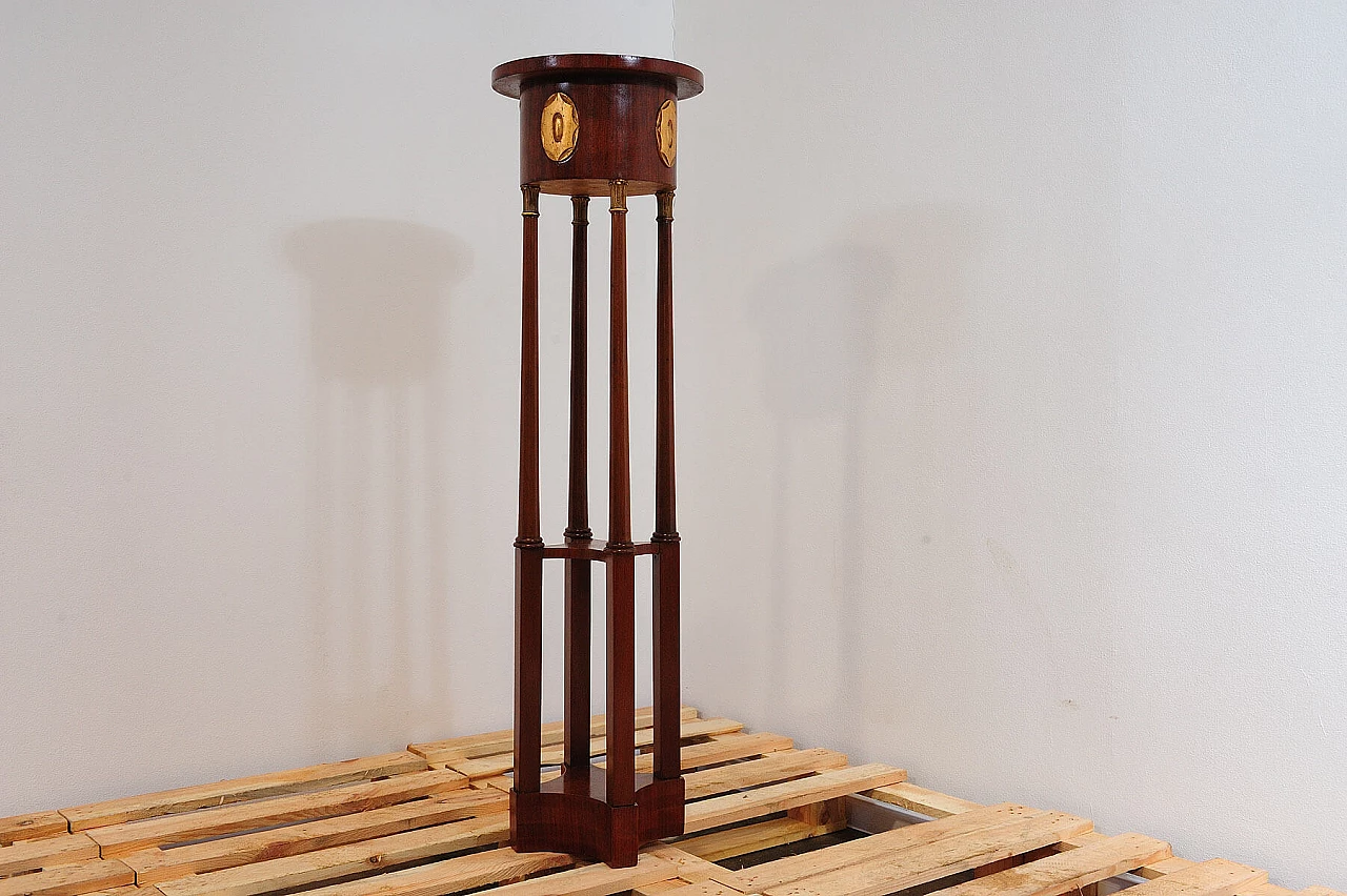 Viennese Secession walnut planter with gilded decoration, 1910s 7