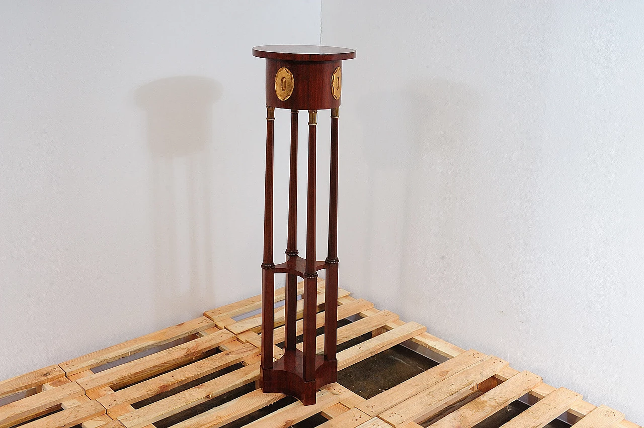 Viennese Secession walnut planter with gilded decoration, 1910s 8