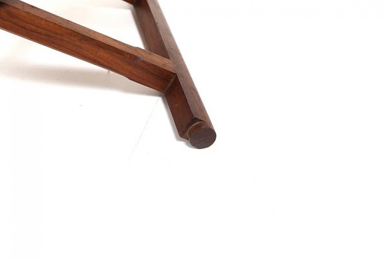 Danish teak and leather folding stool, 1960s 12