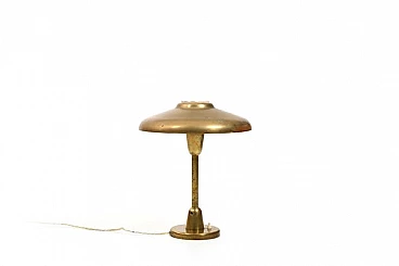 Danish brass table lamp attributed to Lyfa, 1950s